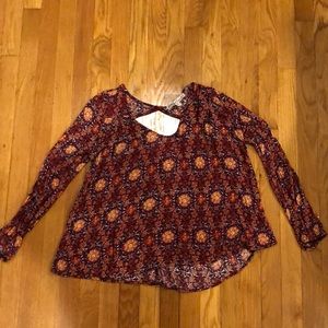 Cute Floral Fall Top